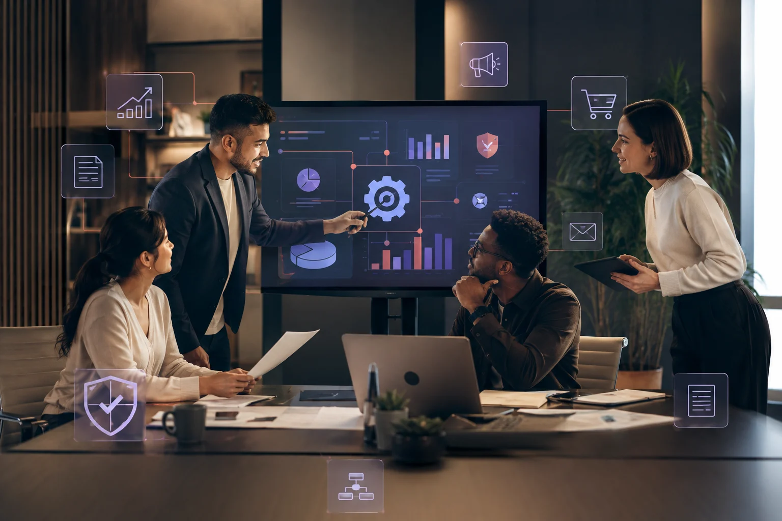 AI marketing and business growth workspace